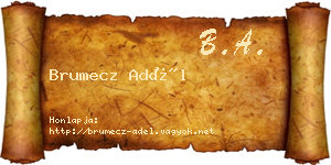 Brumecz Adél névjegykártya